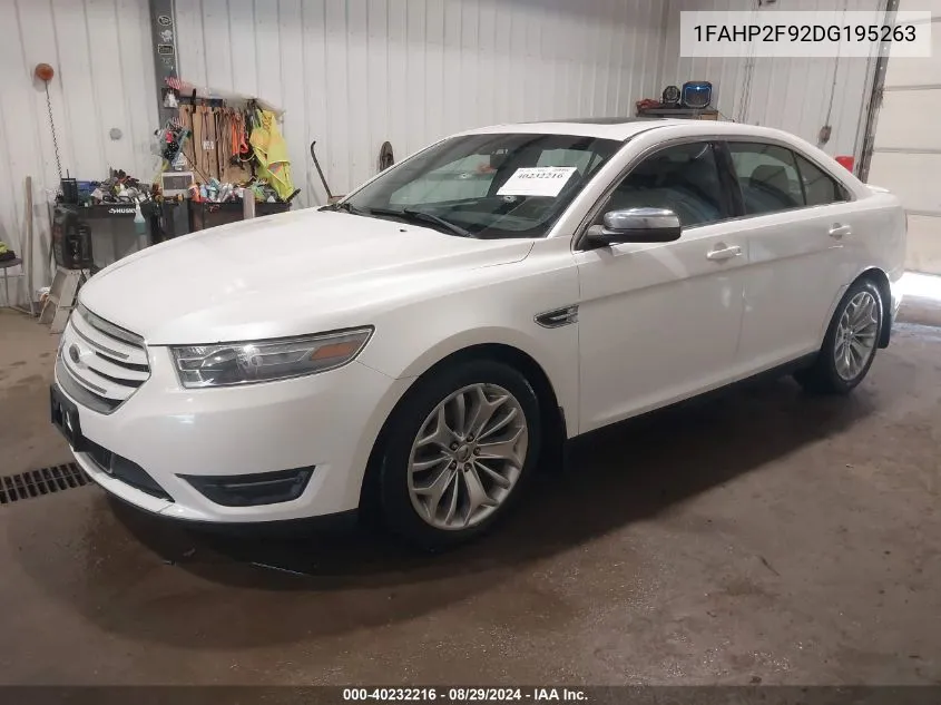 1FAHP2F92DG195263 2013 Ford Taurus Limited