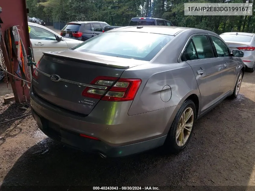 2013 Ford Taurus Sel VIN: 1FAHP2E83DG199167 Lot: 40243043