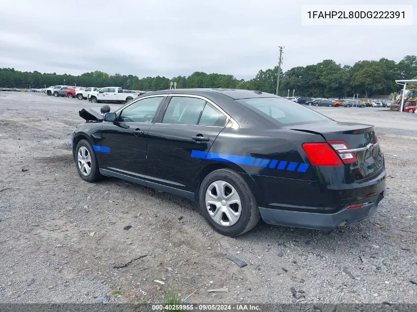 1FAHP2L80DG222391 2013 Ford Taurus Police Interceptor