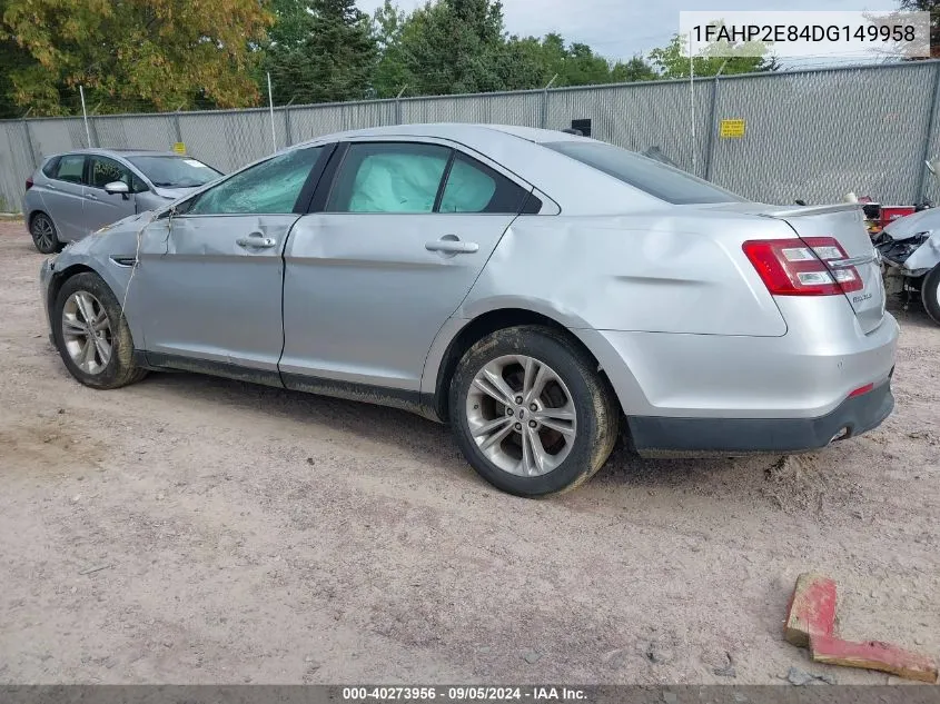 2013 Ford Taurus Sel VIN: 1FAHP2E84DG149958 Lot: 40273956