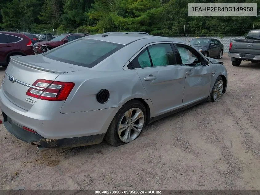 2013 Ford Taurus Sel VIN: 1FAHP2E84DG149958 Lot: 40273956