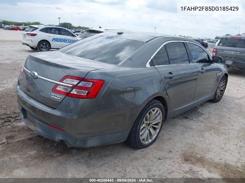 2013 Ford Taurus Limited VIN: 1FAHP2F85DG185429 Lot: 40280443