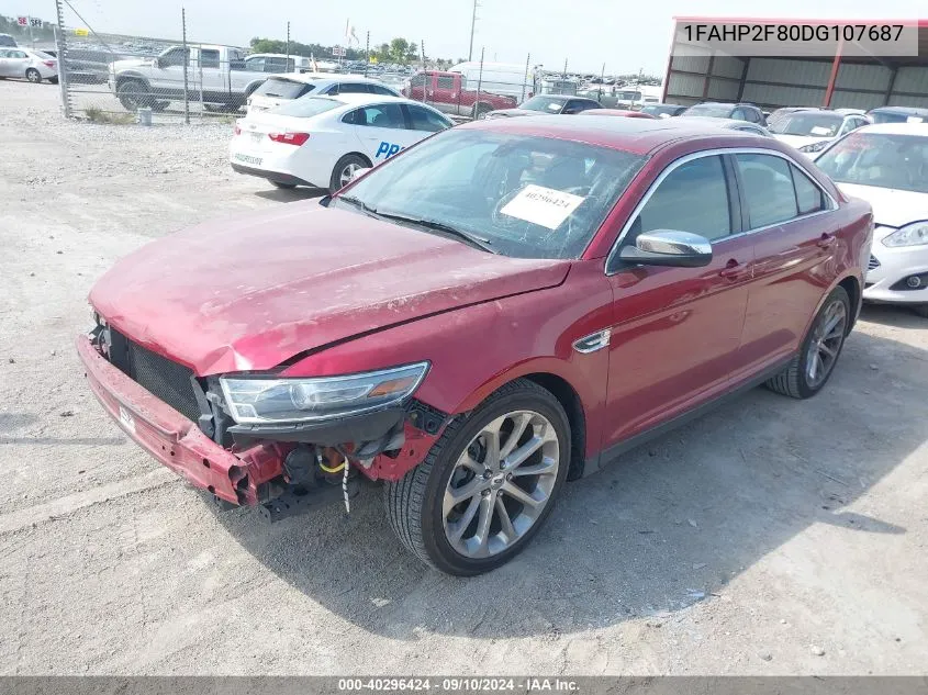 2013 Ford Taurus Limited VIN: 1FAHP2F80DG107687 Lot: 40296424