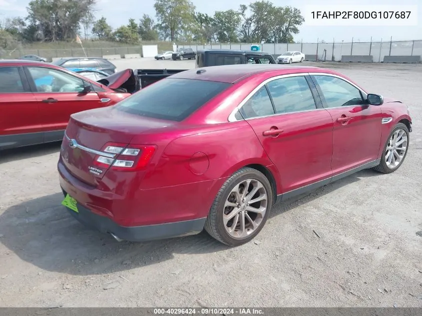 2013 Ford Taurus Limited VIN: 1FAHP2F80DG107687 Lot: 40296424