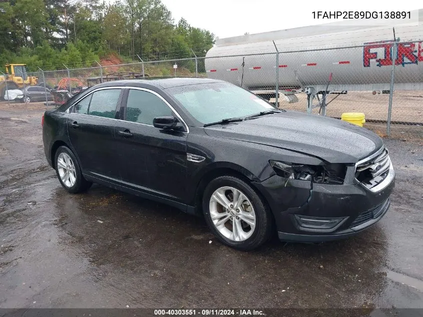 2013 Ford Taurus Sel VIN: 1FAHP2E89DG138891 Lot: 40303551