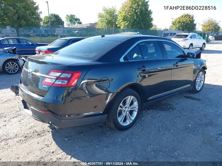 2013 Ford Taurus Sel VIN: 1FAHP2E86DG228516 Lot: 40307701