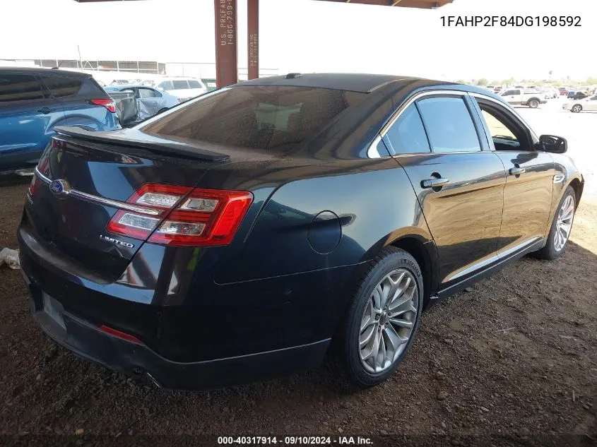 2013 Ford Taurus Limited VIN: 1FAHP2F84DG198592 Lot: 40317914