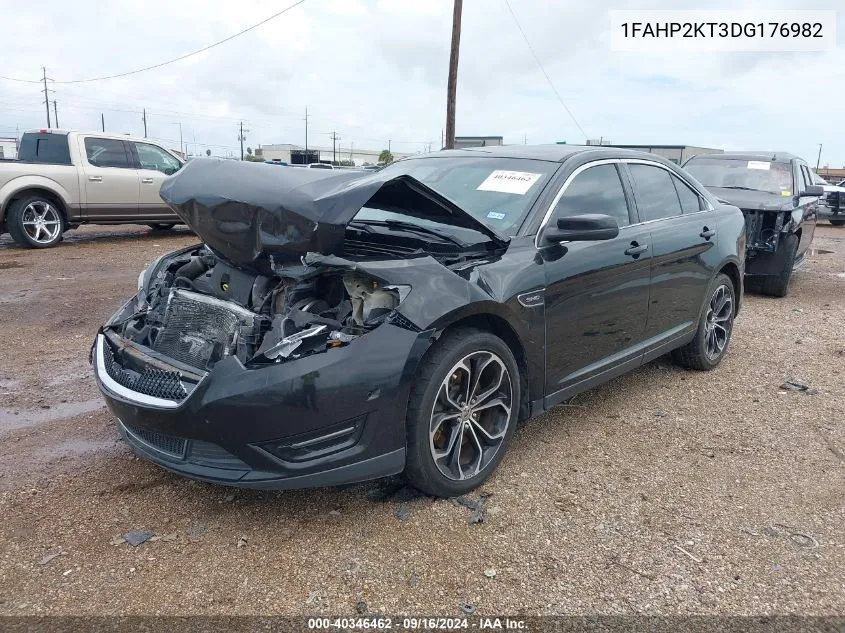 2013 Ford Taurus Sho VIN: 1FAHP2KT3DG176982 Lot: 40346462