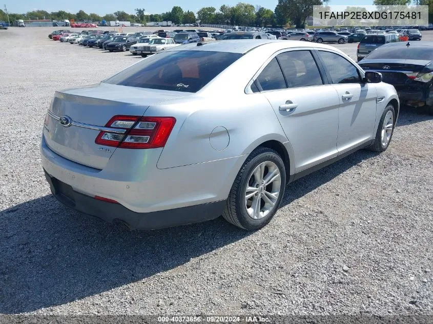 2013 Ford Taurus Sel VIN: 1FAHP2E8XDG175481 Lot: 40373656