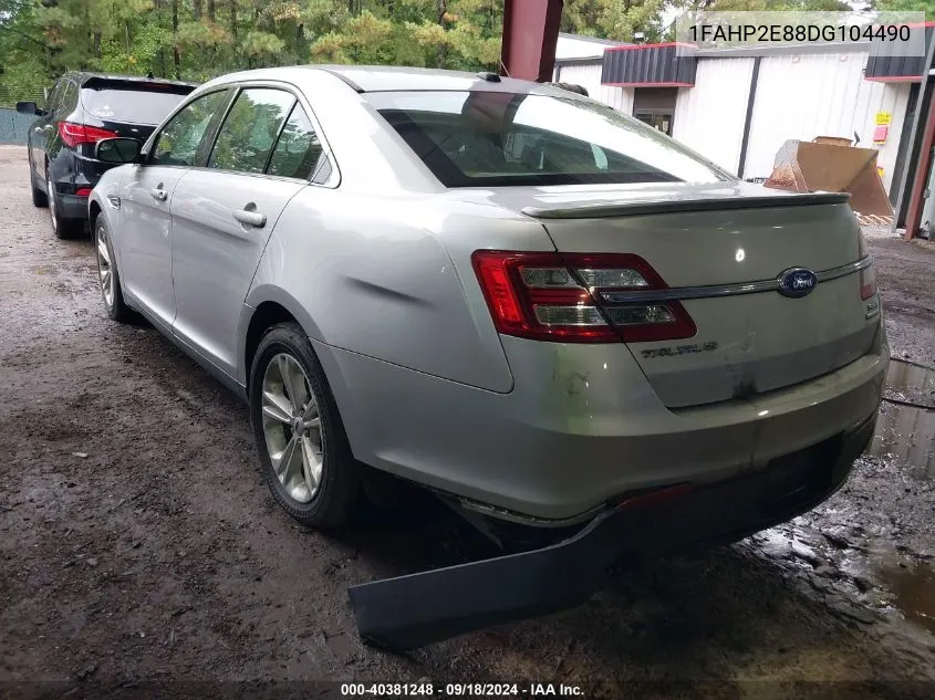 2013 Ford Taurus Sel VIN: 1FAHP2E88DG104490 Lot: 40381248