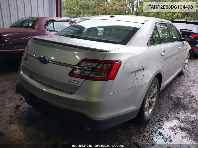 2013 Ford Taurus Sel VIN: 1FAHP2E88DG104490 Lot: 40381248