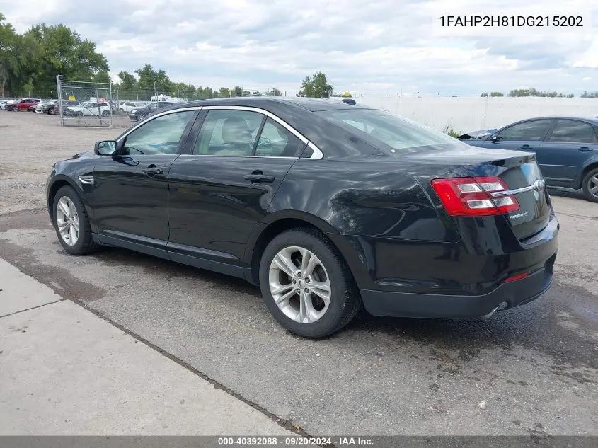 2013 Ford Taurus Sel VIN: 1FAHP2H81DG215202 Lot: 40392088