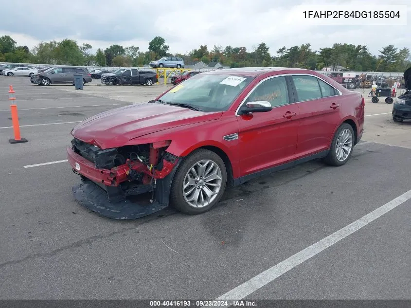 2013 Ford Taurus Limited VIN: 1FAHP2F84DG185504 Lot: 40416193