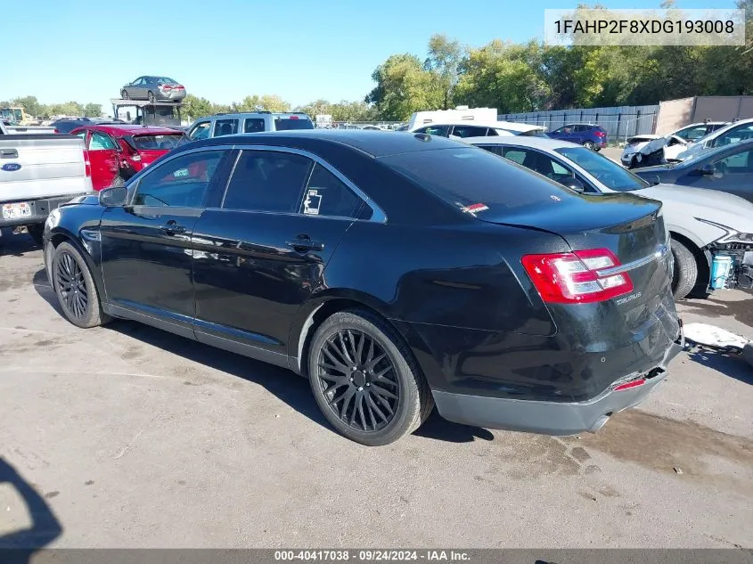 2013 Ford Taurus Limited VIN: 1FAHP2F8XDG193008 Lot: 40417038