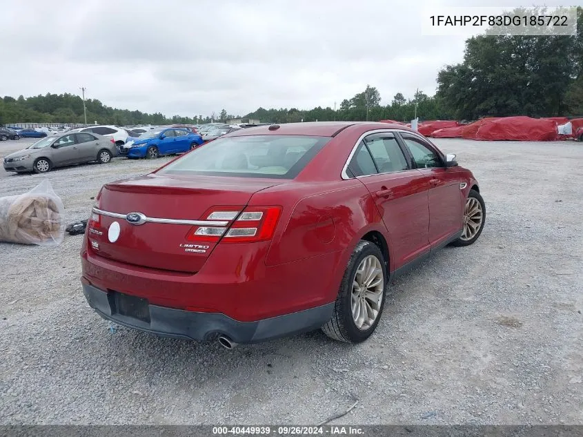 1FAHP2F83DG185722 2013 Ford Taurus Limited