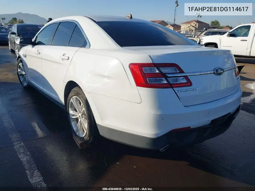 1FAHP2E81DG114617 2013 Ford Taurus Sel