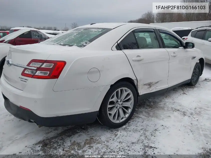 1FAHP2F81DG166103 2013 Ford Taurus Limited