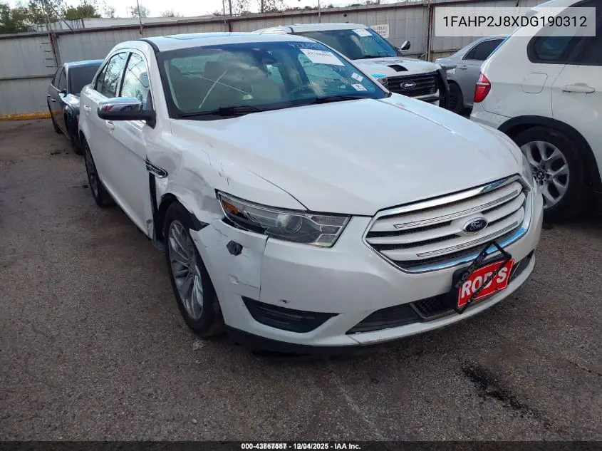 1FAHP2J8XDG190312 2013 Ford Taurus Limited