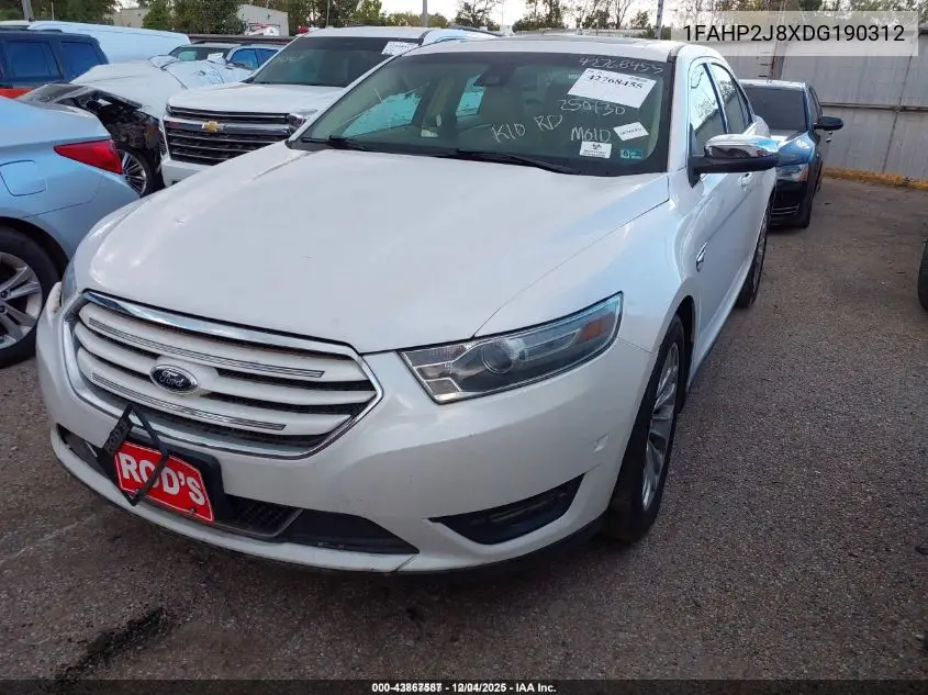 1FAHP2J8XDG190312 2013 Ford Taurus Limited