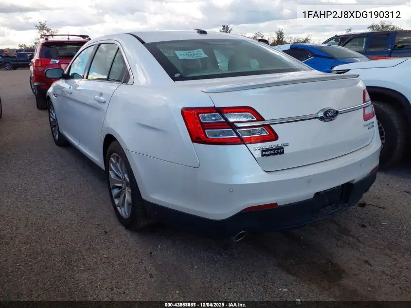 1FAHP2J8XDG190312 2013 Ford Taurus Limited