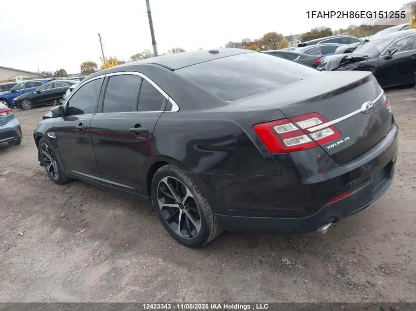 1FAHP2H86EG151255 2014 Ford Taurus Sel