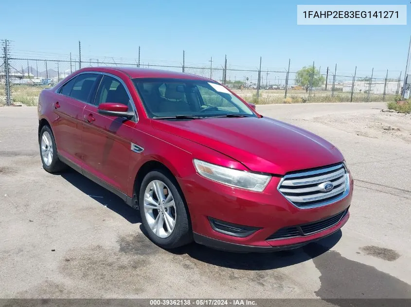 2014 Ford Taurus Sel VIN: 1FAHP2E83EG141271 Lot: 39362138