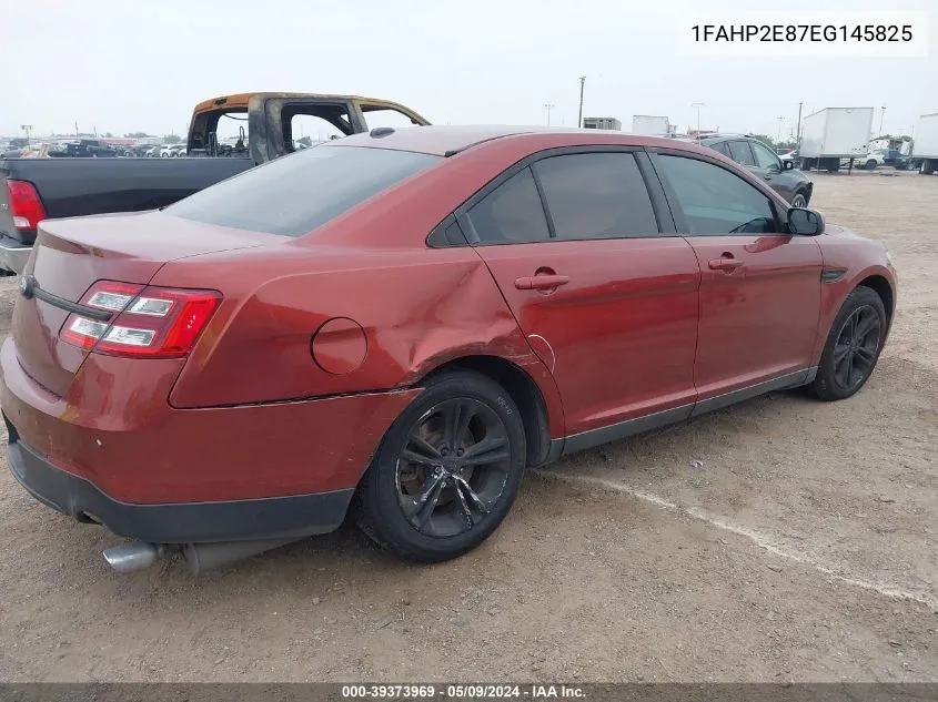 2014 Ford Taurus Sel VIN: 1FAHP2E87EG145825 Lot: 39373969