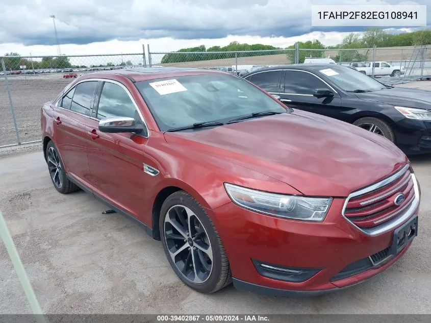 2014 Ford Taurus Limited VIN: 1FAHP2F82EG108941 Lot: 39402867