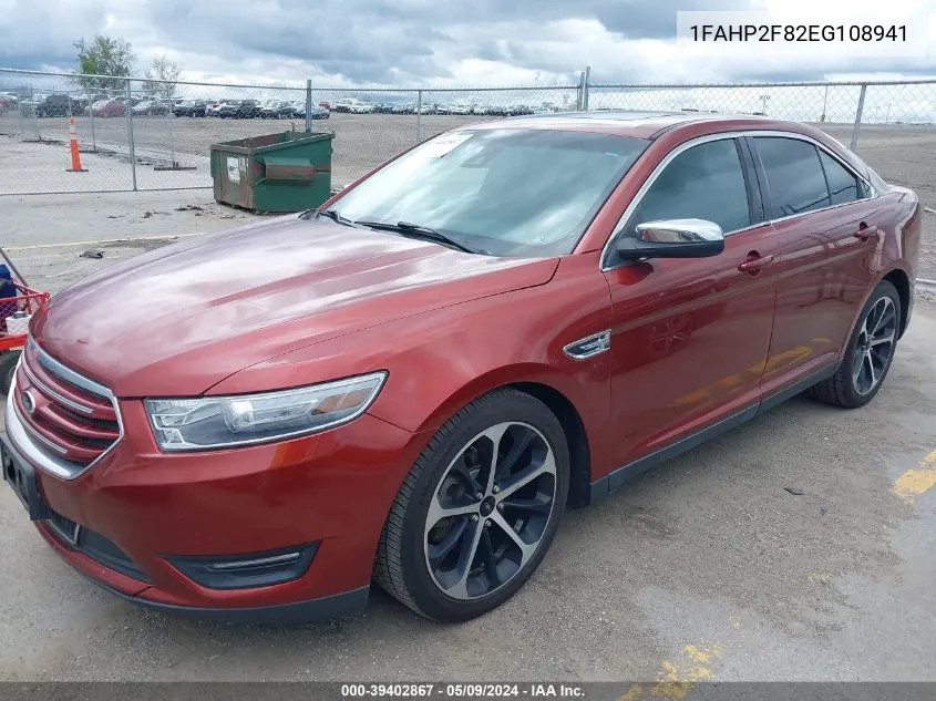 2014 Ford Taurus Limited VIN: 1FAHP2F82EG108941 Lot: 39402867