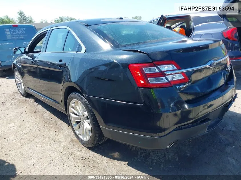 2014 Ford Taurus Limited VIN: 1FAHP2F87EG163594 Lot: 39421335