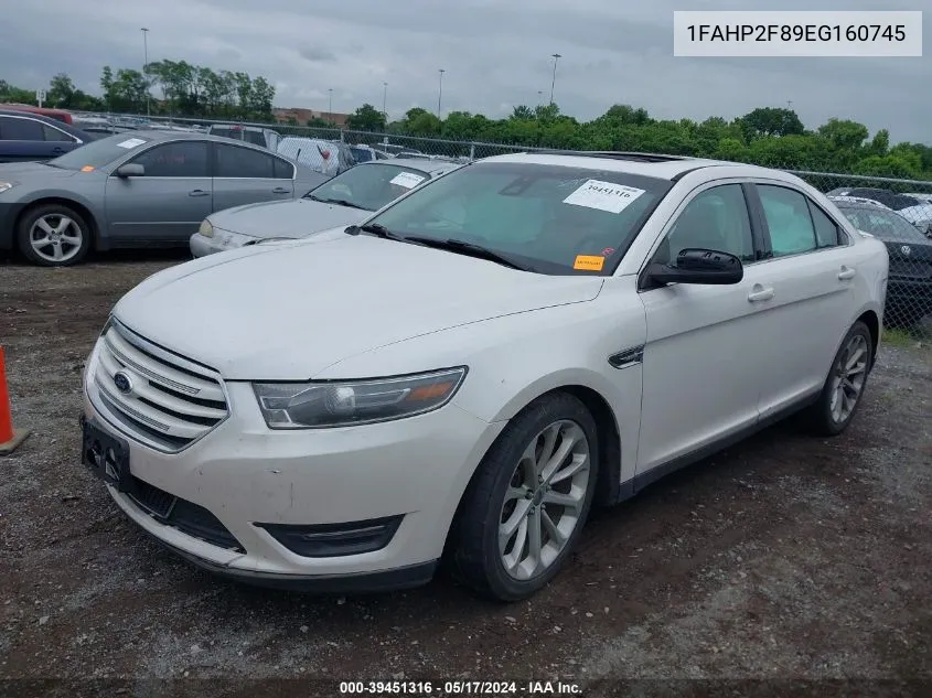 2014 Ford Taurus Limited VIN: 1FAHP2F89EG160745 Lot: 39451316