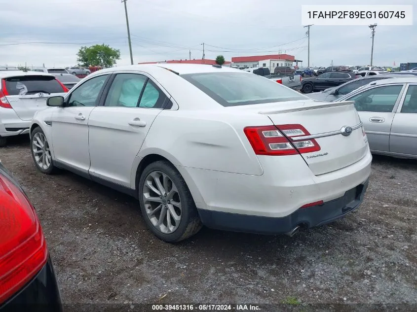 2014 Ford Taurus Limited VIN: 1FAHP2F89EG160745 Lot: 39451316