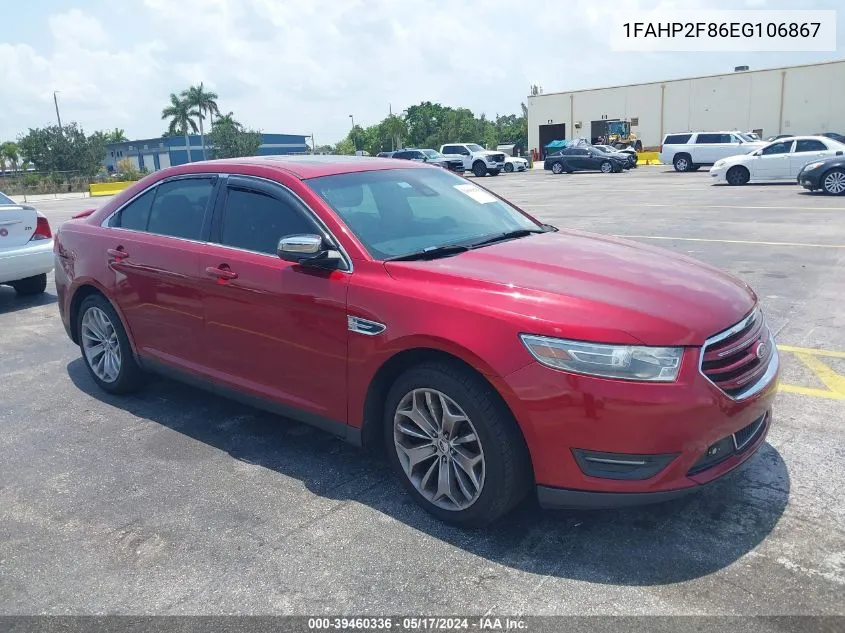 1FAHP2F86EG106867 2014 Ford Taurus Limited