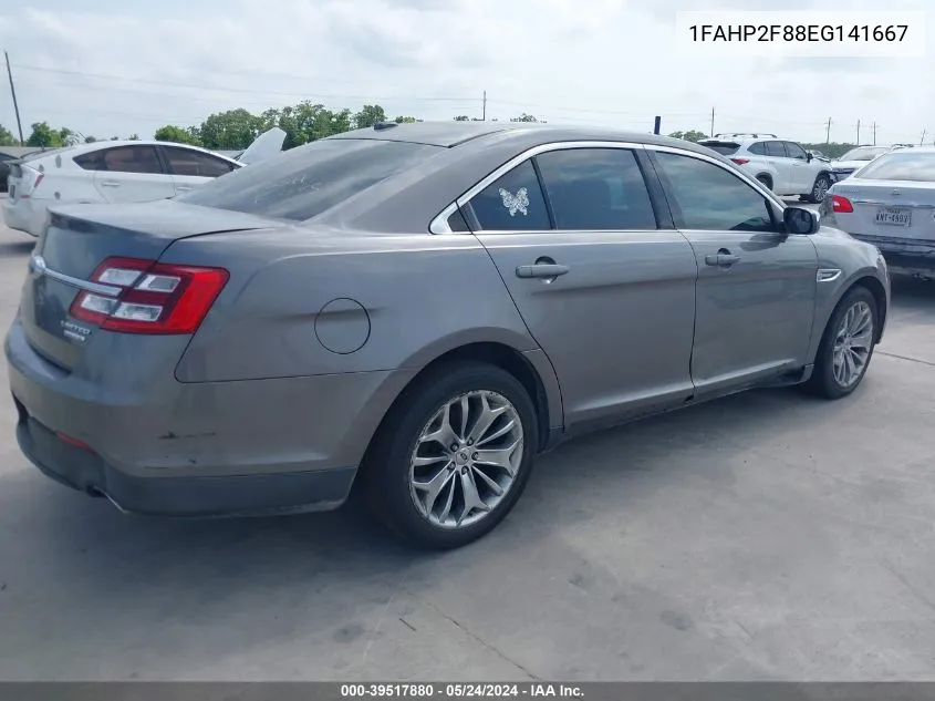 2014 Ford Taurus Limited VIN: 1FAHP2F88EG141667 Lot: 39517880