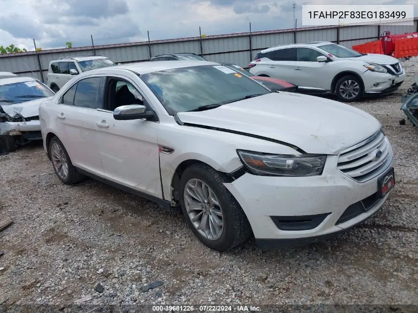 2014 Ford Taurus Limited VIN: 1FAHP2F83EG183499 Lot: 39681226