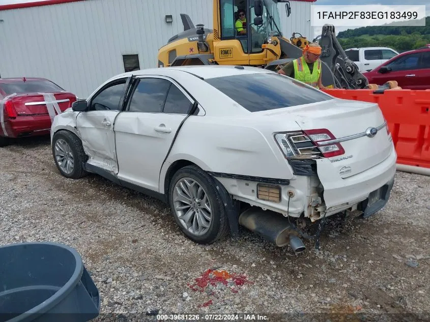 2014 Ford Taurus Limited VIN: 1FAHP2F83EG183499 Lot: 39681226