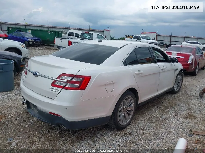 2014 Ford Taurus Limited VIN: 1FAHP2F83EG183499 Lot: 39681226