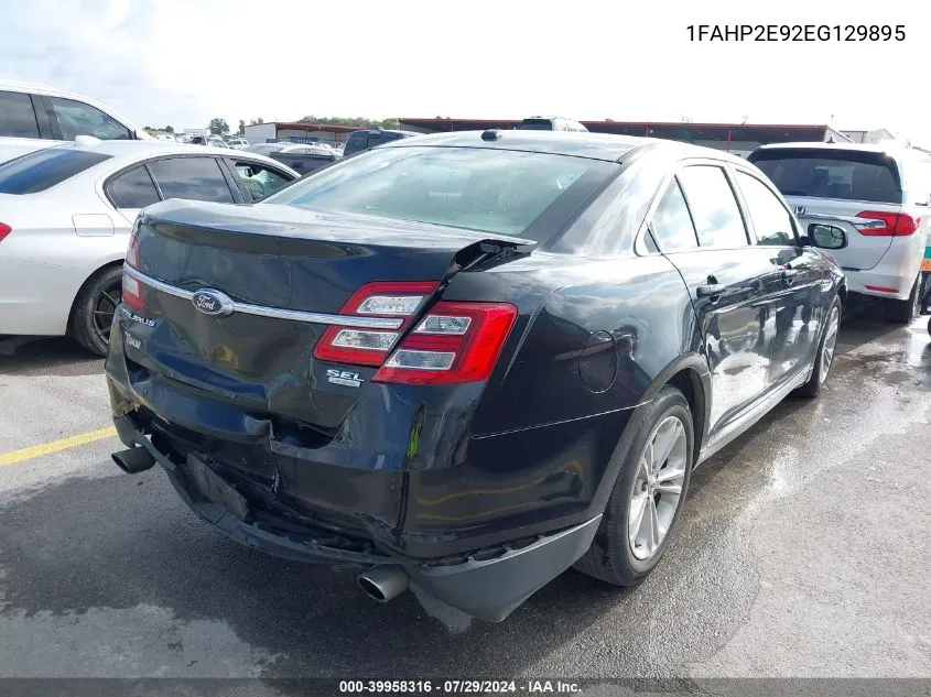 1FAHP2E92EG129895 2014 Ford Taurus Sel