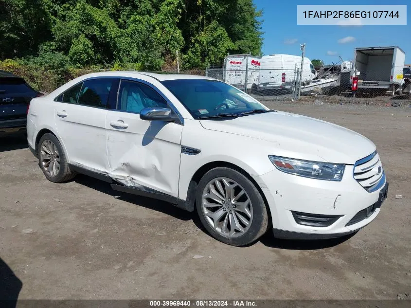 2014 Ford Taurus Limited VIN: 1FAHP2F86EG107744 Lot: 39969440