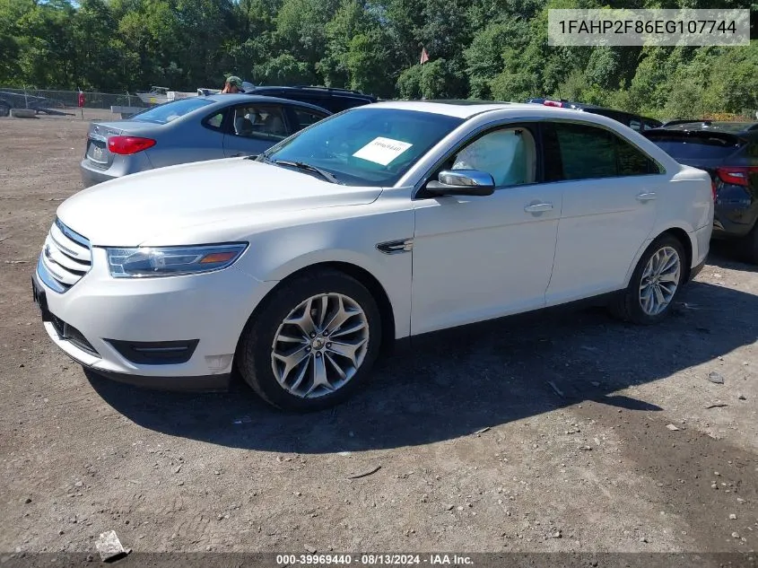 2014 Ford Taurus Limited VIN: 1FAHP2F86EG107744 Lot: 39969440