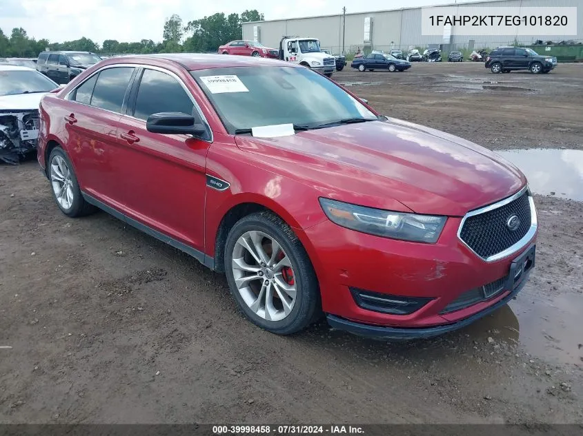 2014 Ford Taurus Sho VIN: 1FAHP2KT7EG101820 Lot: 39998458