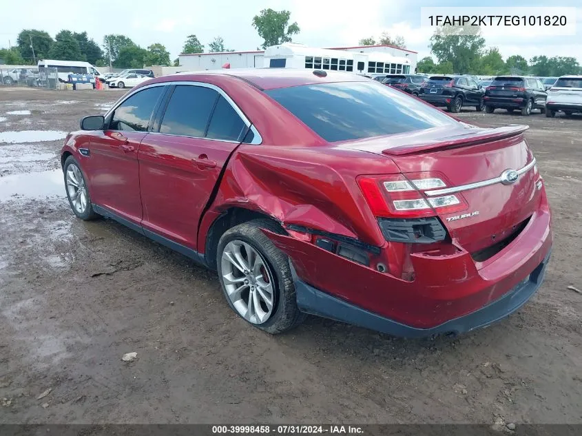 2014 Ford Taurus Sho VIN: 1FAHP2KT7EG101820 Lot: 39998458