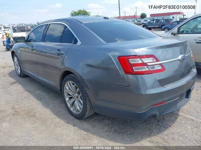 2014 Ford Taurus Limited VIN: 1FAHP2F83EG100508 Lot: 40009691