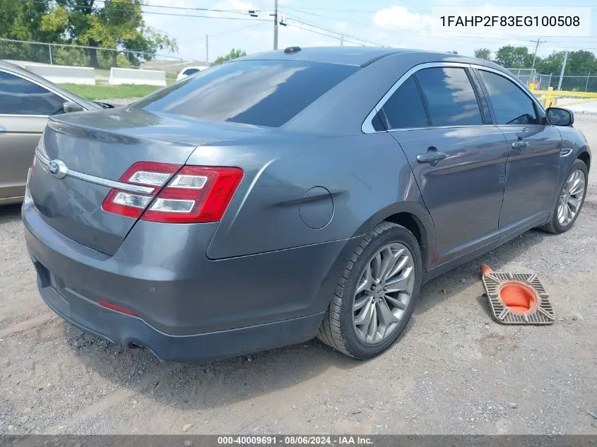 2014 Ford Taurus Limited VIN: 1FAHP2F83EG100508 Lot: 40009691