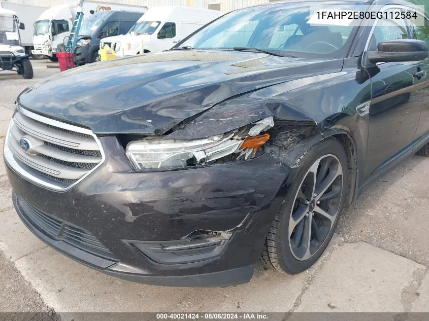 2014 Ford Taurus Sel VIN: 1FAHP2E80EG112584 Lot: 40021424