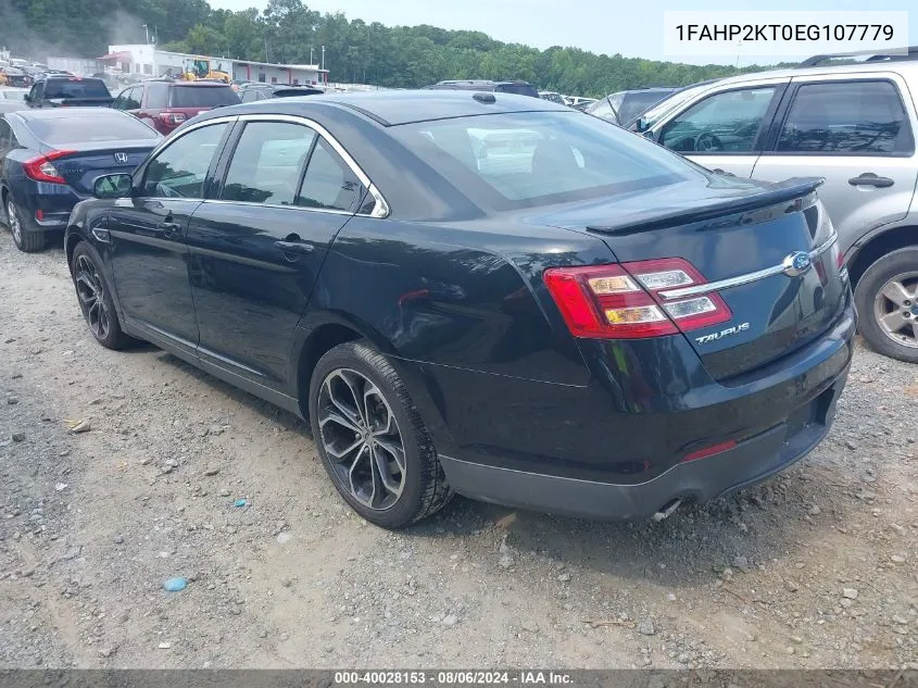 2014 Ford Taurus Sho VIN: 1FAHP2KT0EG107779 Lot: 40028153