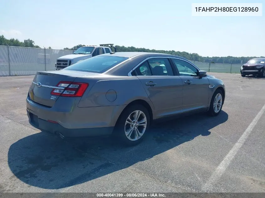 2014 Ford Taurus Sel VIN: 1FAHP2H80EG128960 Lot: 40041399