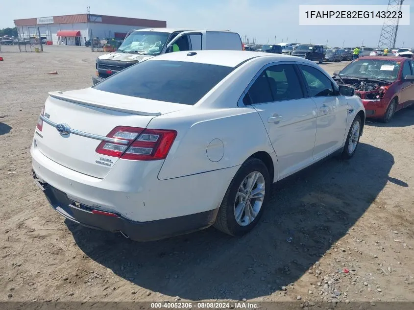 2014 Ford Taurus Sel VIN: 1FAHP2E82EG143223 Lot: 40052306