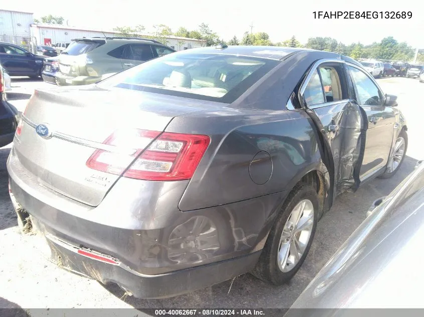 2014 Ford Taurus Sel VIN: 1FAHP2E84EG132689 Lot: 40062667