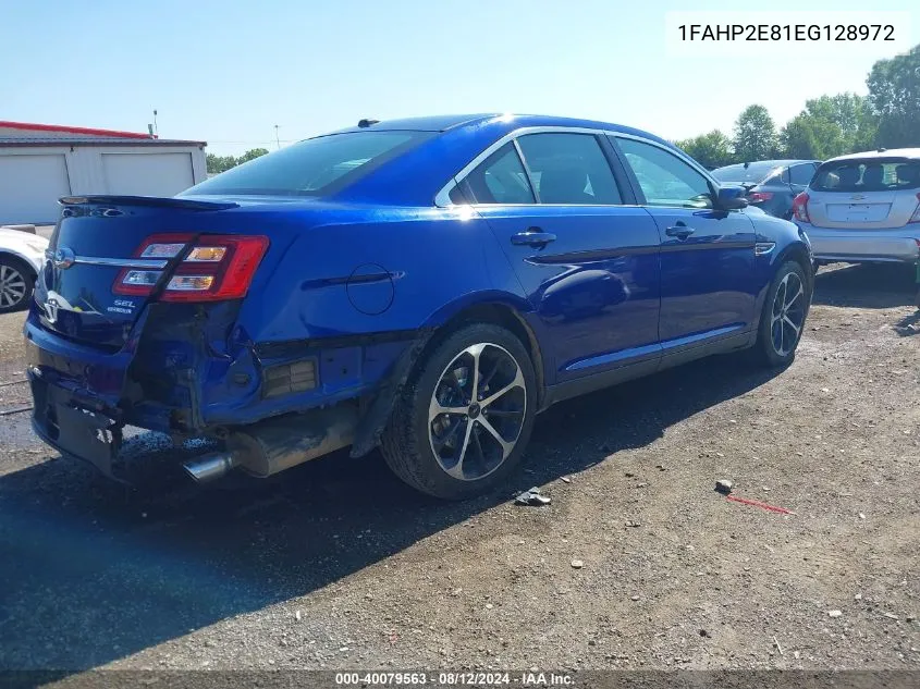 2014 Ford Taurus Sel VIN: 1FAHP2E81EG128972 Lot: 40079563